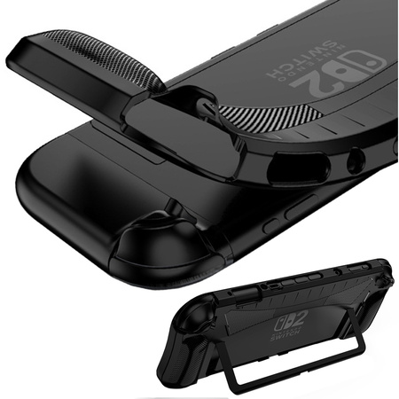 Etui do Nintendo Switch 2 2025 Lekkie do grania poprawia chwyt, czarne - ochronne z podstawką