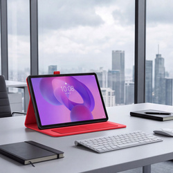 Etui Slim do Lenovo Idea Tab 11" TB336FU TB336ZU ZAFR0378PL z klapką - czerwone