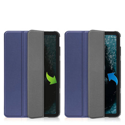 Etui Smart Case do Nokia T20, czarne - ochronne z podstawką, dostęp do portów i przycisków