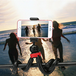 Uniwersalny elastyczny statyw tripod na telefon aparat GoPro gwint 1 / 4, czarny
