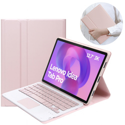 Etui z magnetyczną klawiaturą Bluetooth do Lenovo Idea Tab Pro 12.7 (Różowe)