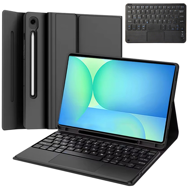 Etui z klawiaturą Bluetooth do Samsung Galaxy Tab S10 FE+ / FE Plus 13.1, czarne - ochronne