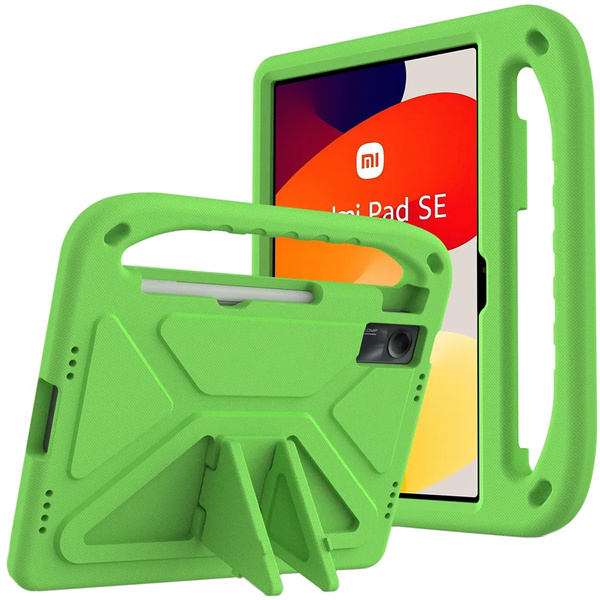 Etui do Xiaomi Redmi Pad SE 11 2023, zielone - ochronne z podstawką, dostęp do portów i przycisków