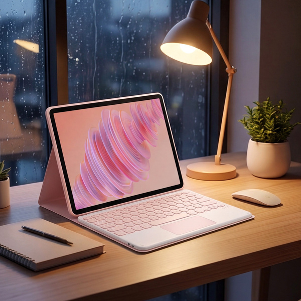 Etui z klawiaturą do Lenovo Tab Plus 11.5 - ochronne z podstawką, dostęp do portów i przycisków