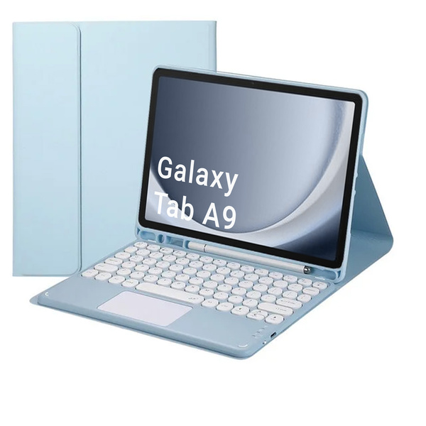 Etui z klawiaturą Bluetooth do Samsung Galaxy Tab A9 8.7 X110 / X115, niebieskie - ochronne