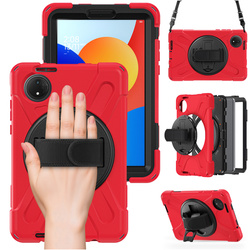 Etui pancerne Shockproof z uchwytem do Xiaomi Redmi Pad SE 8.7 2024 / Redmi Pad SE 8.7, czerwone - ochronne