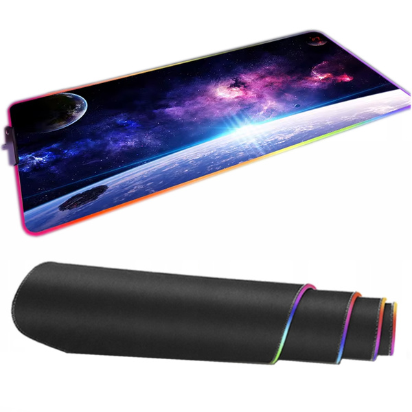 Podkładka pod myszkę mysz podświetlana 80x30 LED na biurko XXL mata Kosmos
