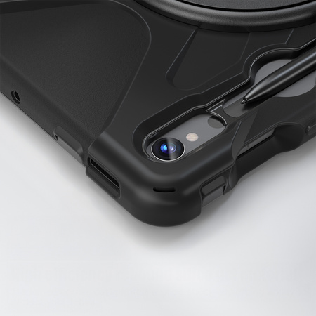 Etui pancerne Shockproof z uchwytem do Samsung Galaxy Tab S9 FE/S9/S10 FE, czarne