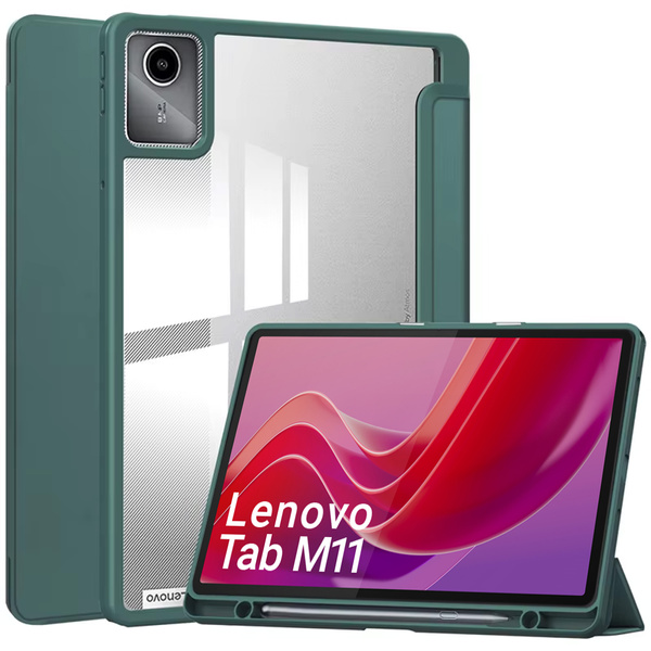 Etui Crystal case do Lenovo Tab M11 10.95 11 / 11 TB330, zielone - ochronne z podstawką