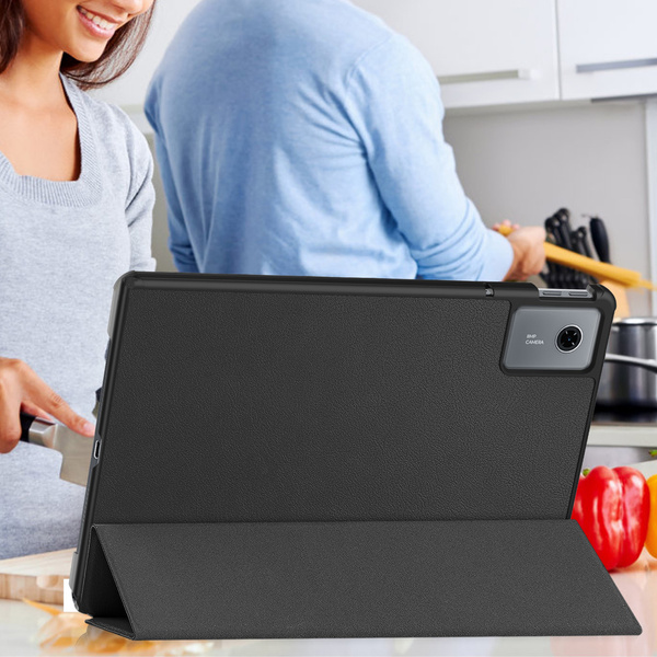 Etui Smart do Lenovo Idea Tab 11 2025 z klapką, czarne - ochronne z podstawką
