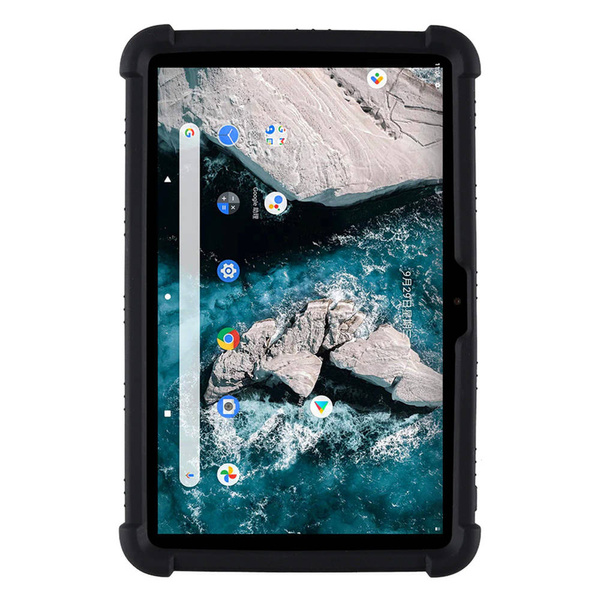 Etui Pancerne Armor do Nokia T20 10.4, czarne - ochronne z podstawką, dostęp do portów i przycisków