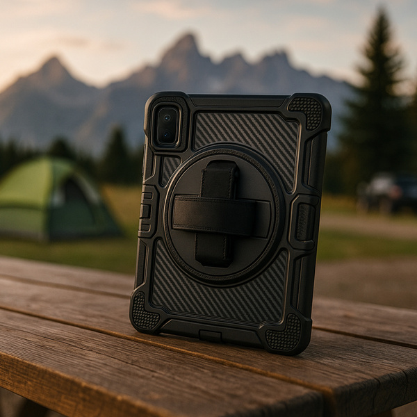 Etui pancerne z uchwytem Shockproof do Xiaomi Redmi Pad SE 2023 11 / Redmi Pad SE 11, czarne - ochronne