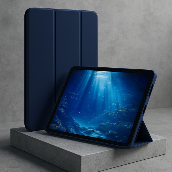 Etui Smart z magnetyczną z klapką do Xiaomi Redmi Pad SE 8.7 2024, granatowe - ochronne z podstawką