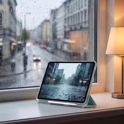 Etui do Xiaomi Redmi Pad 2 11 2025 - przezroczyste z miejscem na rysik i podstawką, zielone