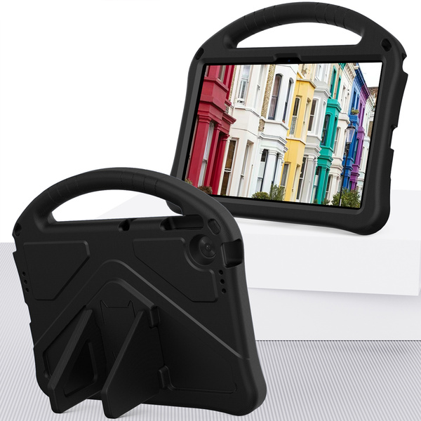 Etui FunColor do Lenovo Tab 10.1 2025, czarne - ochronne z podstawką, dostęp do portów i przycisków