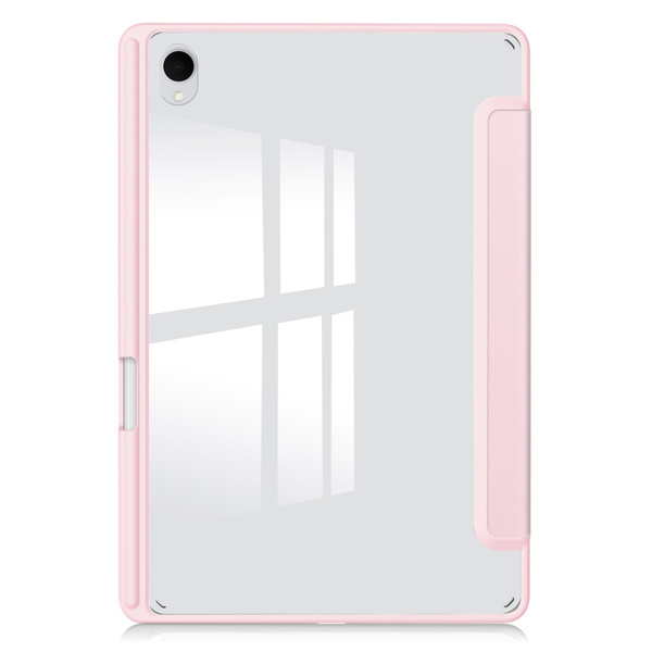 Etui Clear Pencil do Samsung Galaxy Tab S11 11 SM SMX736 z klapką, różowe - ochronne