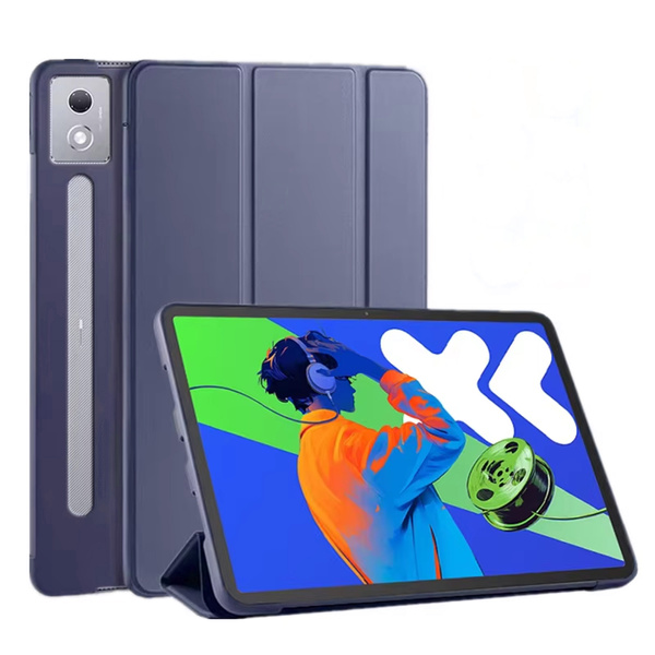 Etui Smart do Lenovo Idea Tab Pro / Pro MT 2025, granatowe - ochronne z podstawką, dostęp do portów i przycisków