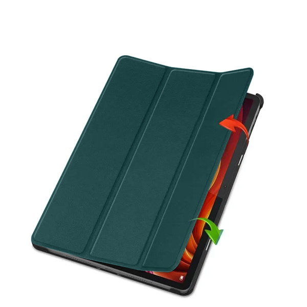 Etui Smart z klapką do Lenovo Tab K11 Plus 11.45 / Lenovo K11 Plus, zielone - ochronne z podstawką