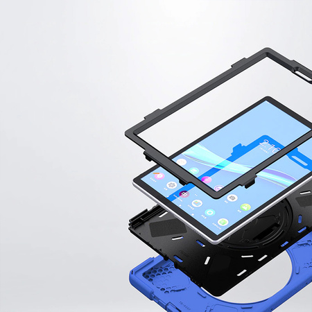 Etui Armor Strap z paskiem do Lenovo Tab M11 10.95 TB330FU TB330XU TB331FC, granatowe