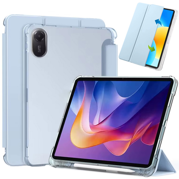 Etui do Xiaomi Redmi Pad 2 11 2025 - przezroczyste z miejscem na rysik i podstawką, niebieskie
