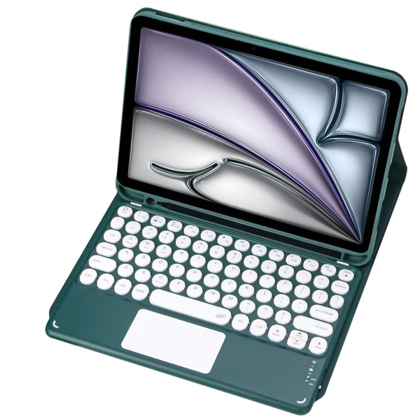Etui z klawiaturą do Apple iPad Air 11 6 Gen M2 2024 / 7 Gen M3 2025 / iPad Air 11 Gen. 6 A2902, zielone - ochronne
