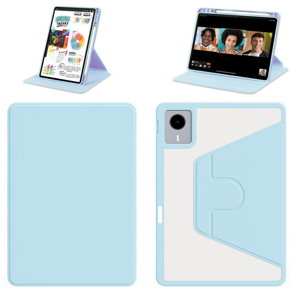 Etui Obrotowe Clear do Lenovo Idea Tab 11 2025, niebieskie - ochronne z podstawką