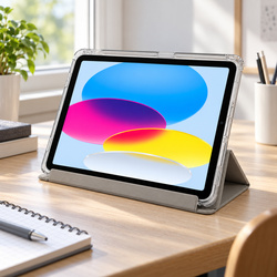 	Etui Crystal do Apple iPad 10.9 10 2022 / iPad 11 A16 2025 Gen 10 11, szare - ochronne z podstawką