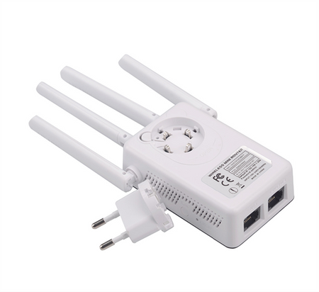Wi-Fi repeater router PIX-LINK White 300Mbps z czterema antenami do domu lub biura