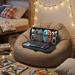 Etui do Nintendo Switch 2 2025 Wzmocnione do konsoli, czarne - ochronne z podstawką, dostęp do portów i przycisków