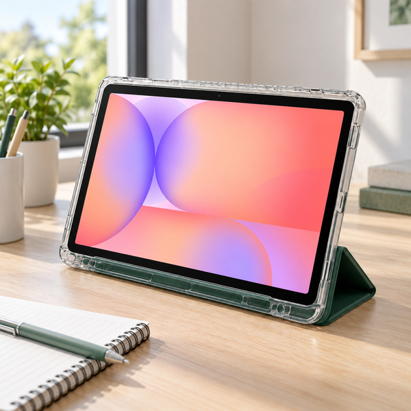 Etui Trifold do Galaxy Tab S10 Lite 10.9/ S10 FE/ S9 FE/ S9/ S8 z miejscem na rysik - zielone