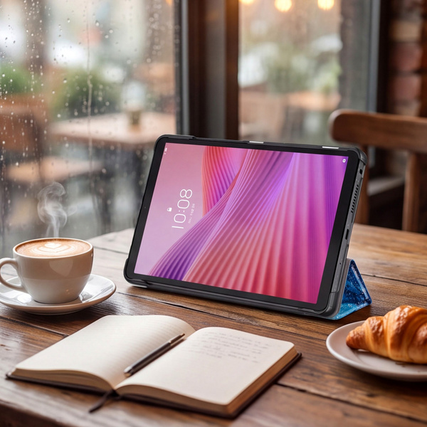 Etui Graficzne do Lenovo Tab One 8.7 25 TB305FU TB305XU, ochronne z podstawką
