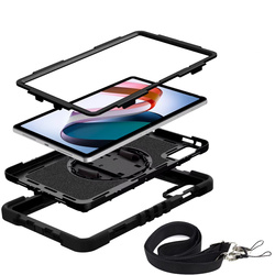 Etui pancerne z uchwytem Shockproof do Xiaomi Redmi Pad SE 2023 11 / Redmi Pad SE 11, czarne - ochronne