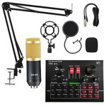 Mikrofon studyjny Sodial V8x Pro KIT z mikserem kartą dźwiękową Bluetooth do karaoke i streamingu
