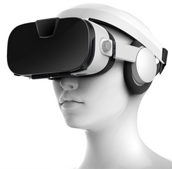 Okulary gogle VR 3D 360° Fiit 3F ze słuchawkami do telefonu Android iOS