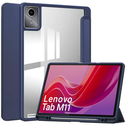 Etui Crystal case do Lenovo Tab M11 10.95 11 / 11 TB330, granatowe - ochronne z podstawką