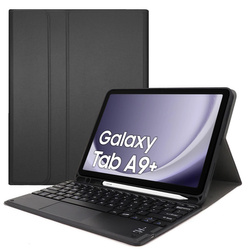 Etui z klawiaturą Bluetooth touchpad do Galaxy Tab A9 Plus X210/ X215/ X216, czarne