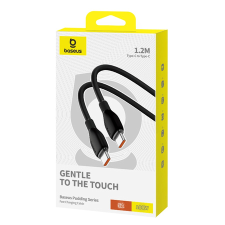 Kabel Baseus Pudding Series USB-C 100W 1,2m, czarny