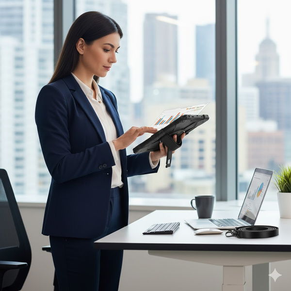 Etui pancerne Armor do Idea Tab 11 / Lenovo Idea Tab - ochronne z podstawką, dostęp do portów i przycisków