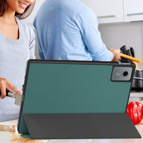Etui Smart do Lenovo Idea Tab 11 2025 z klapką, zielone - ochronne z podstawką