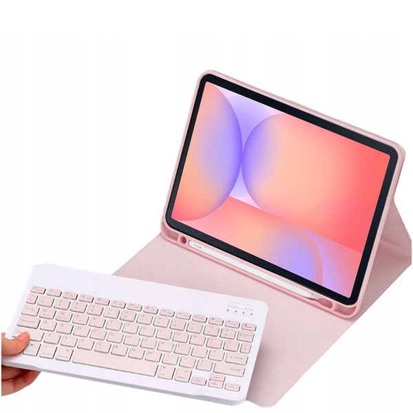 Etui z klawiaturą do Galaxy Tab S10 Lite 10.9 SM-X406 SM-X400 2025 - różowe
