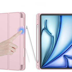 Etui Smart Pencil do iPad Air 11 M4 M3 M2, 2026/ 25/ 24, gen. 8/ 7/ 6, różowe - ochronne z podstawką