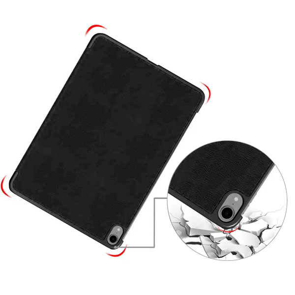 Etui Smart Case obudowa do iPad Air 11 Gen 6 2024 A2899 A2900, czarne - ochronne z podstawką