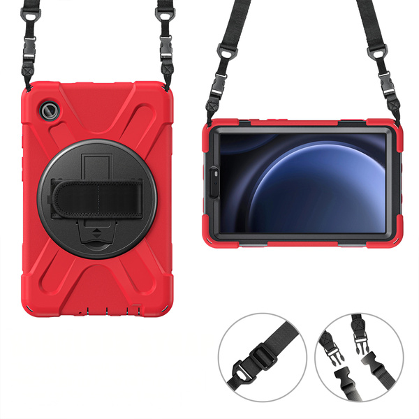 Etui pancerne Shockproof do Samsung Galaxy Tab A9 8 / 8.7 2023, czerwone - ochronne