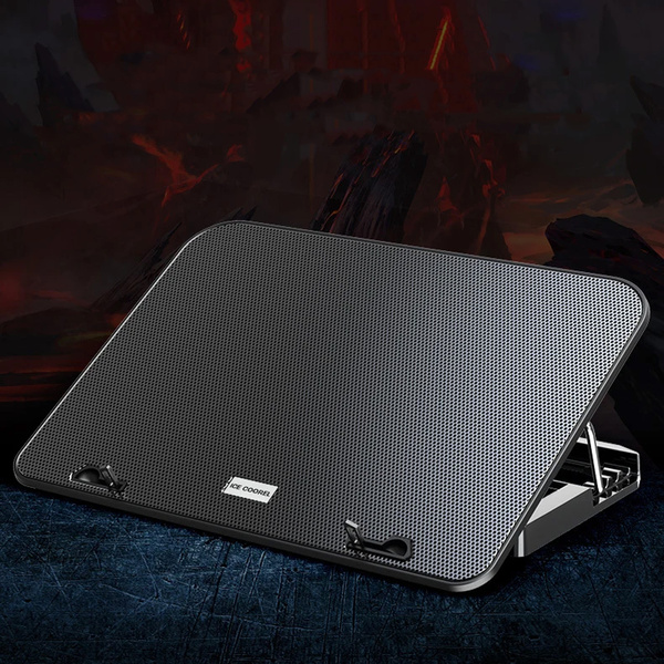 Podkładka chłodząca do Laptopa LED 15-18 regulacja chłodzenia cicha, czarny