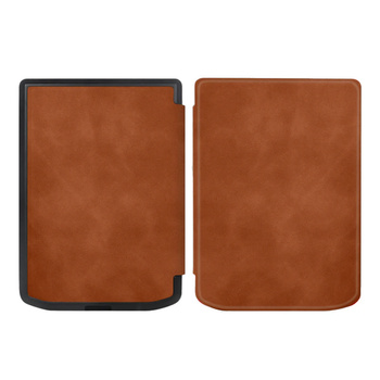 Etui Smart do Pocketbook Verse / Verse Pro 629 634, brązowe - ochronne z podstawką, dostęp do portów i przycisków