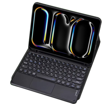 Etui z klawiaturą do iPad Pro 11 Gen 5 2024 / A2836 A2837 A300, czarne - ochronne z podstawką