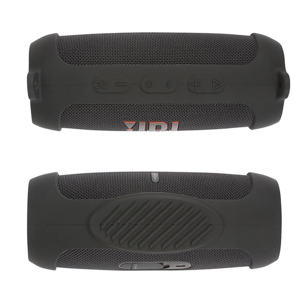 Etui Zestaw + z paskiem do Jbl Charge 5 podróżne karabińczyk / Charge 5, czarne - ochronne z podstawką