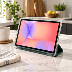 Etui Trifold do Galaxy Tab S10 Lite 10.9/ S10 FE/ S9 FE/ S9/ S8 z miejscem na rysik - zielone