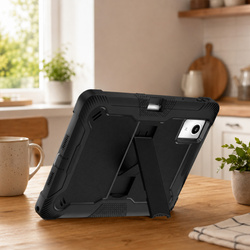Etui pancerne do Lenovo Idea Tab Plus 12.1 2025 TB361FU TB361ZU, z podstawką, czarne