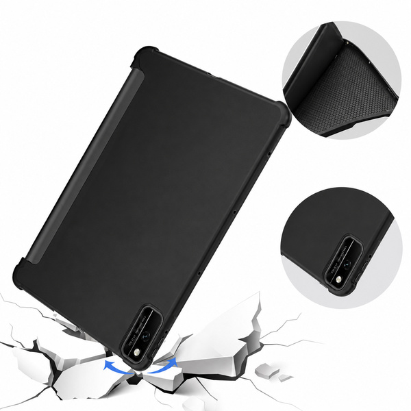 Etui z klapką do Huawei MediaPad M5 Lite 10 ochronne z podstawką - czarne
